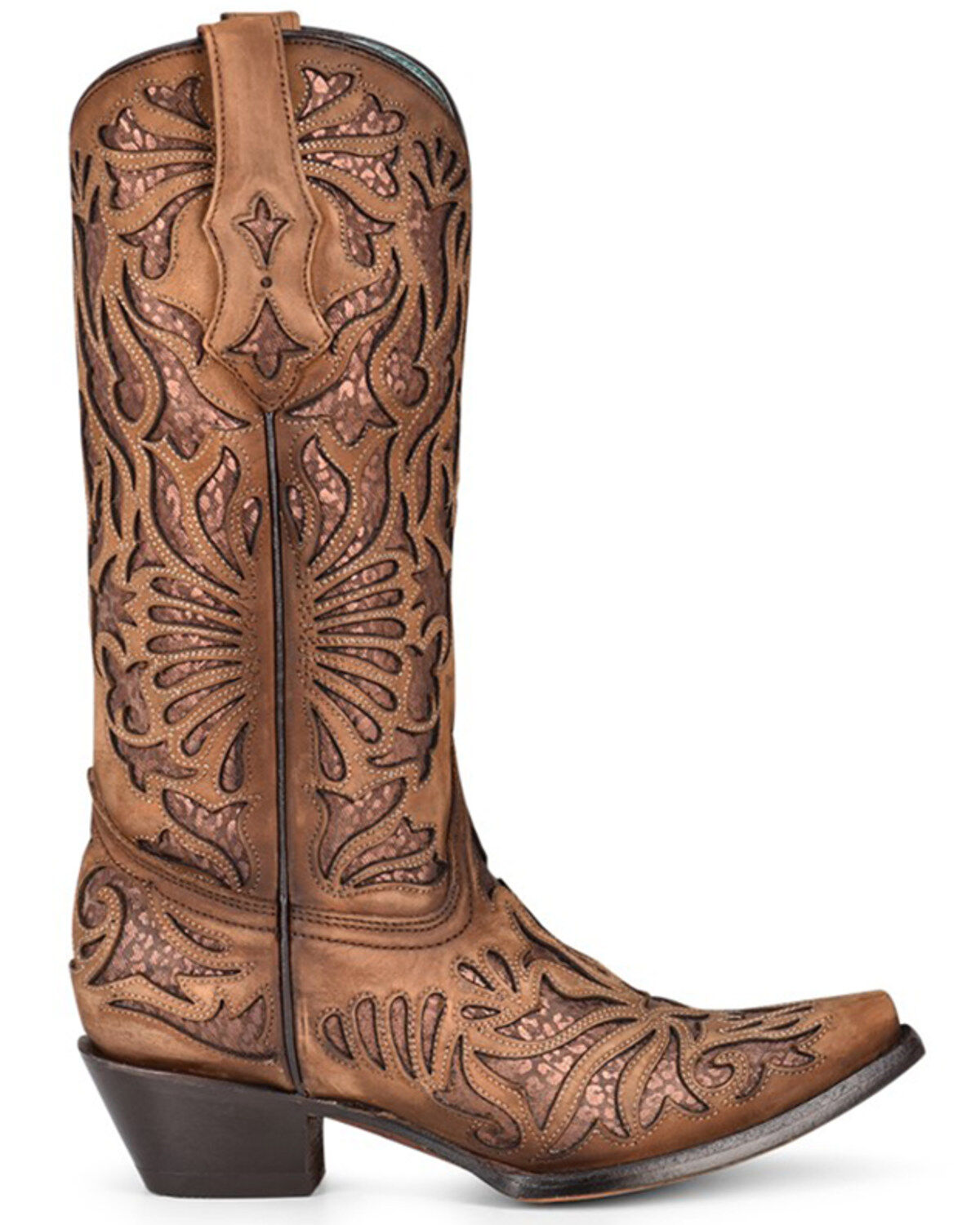 Corral Women's Shedron Inlay Western Boots - Snip Toe