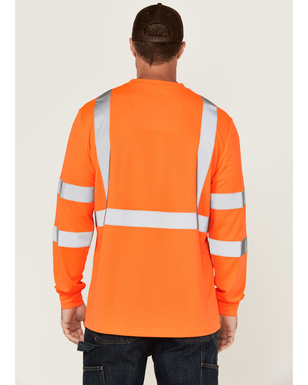 Hawx Men's Hi-Vis Reflective Long Sleeve Work T-Shirt