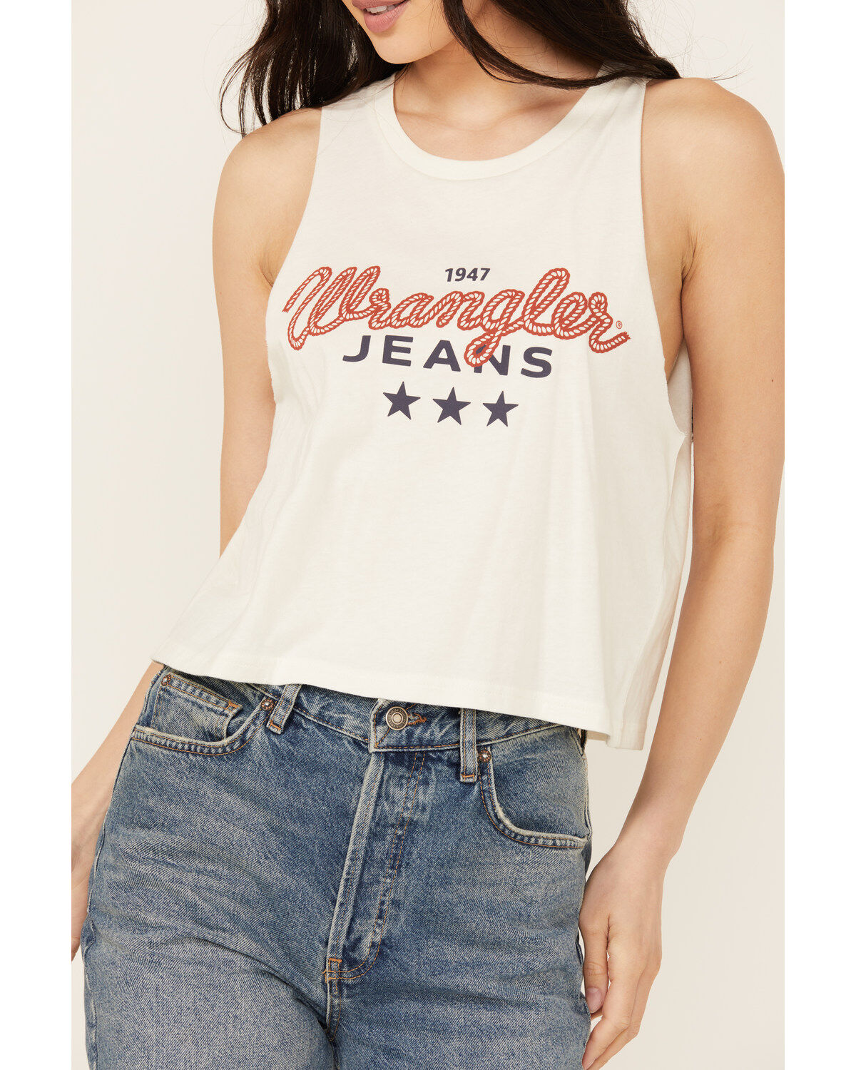 Wrangler Women's Jeans Logo Sleeveless Graphic Tank