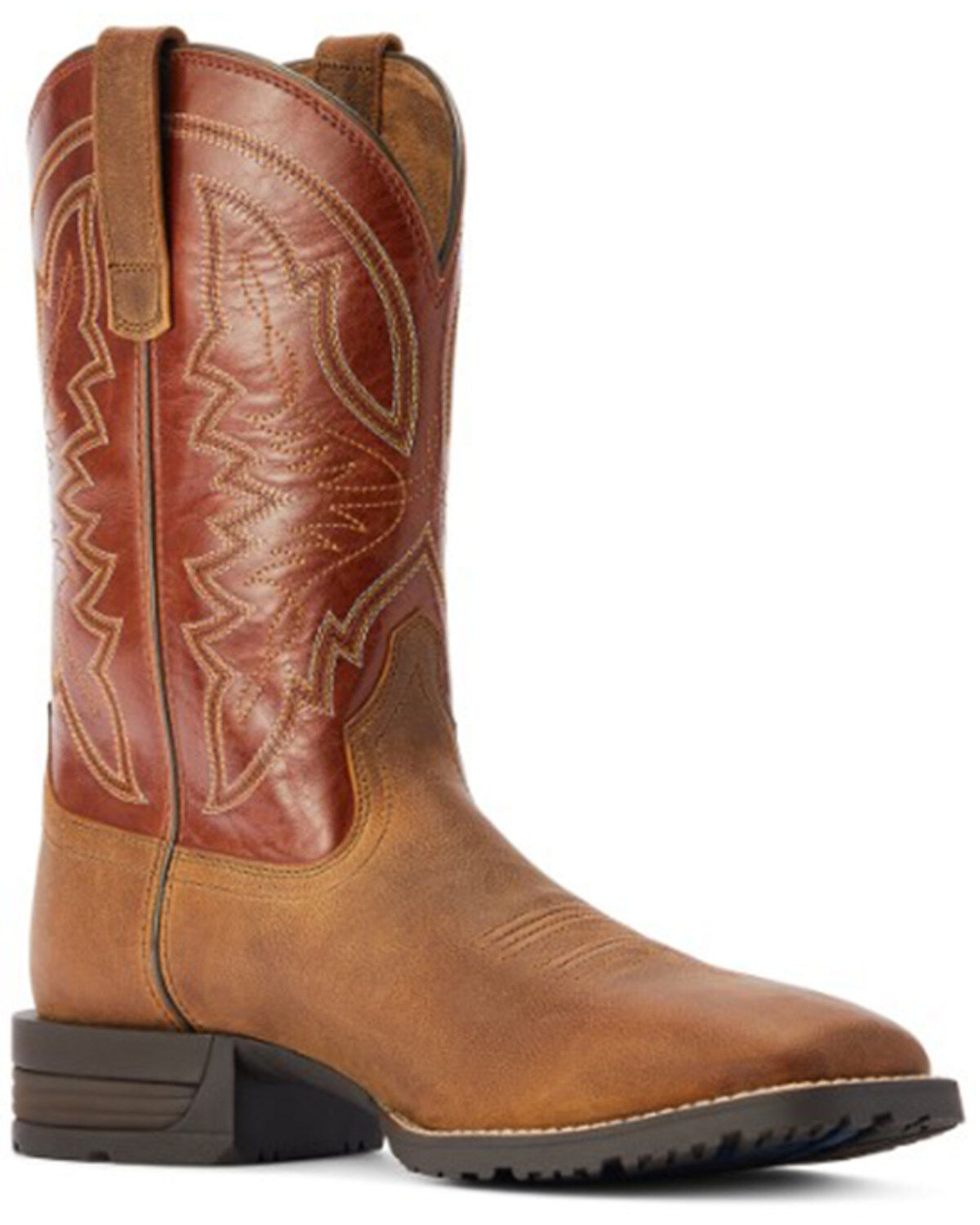 Ariat Men's Hybrid Ranchwork Shock Shield Western Performance Boots - Broad Square Toe