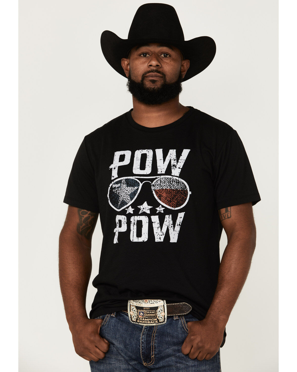 Dale Brisby Men's Pow Pow Sunglasses Graphic Short Sleeve T-Shirt