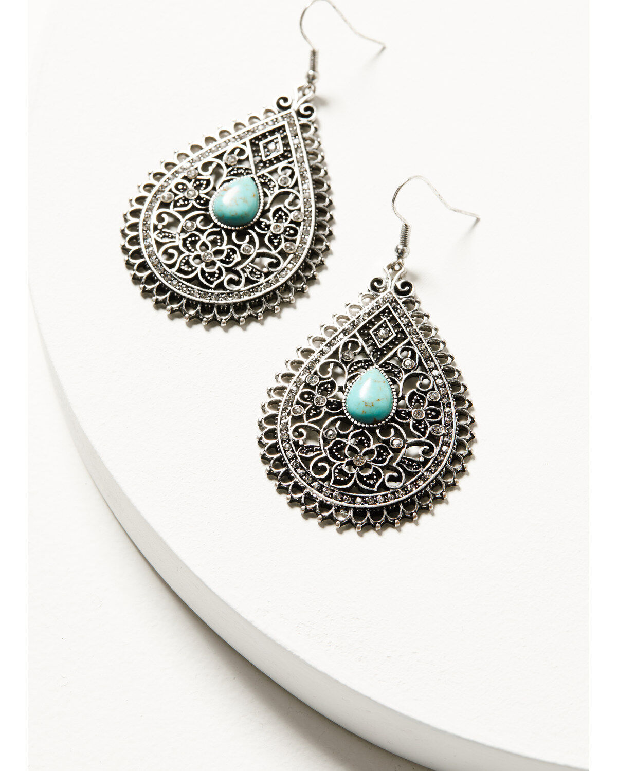 Shyanne Women's Bisbee Falls Silver Teardrop Earrings