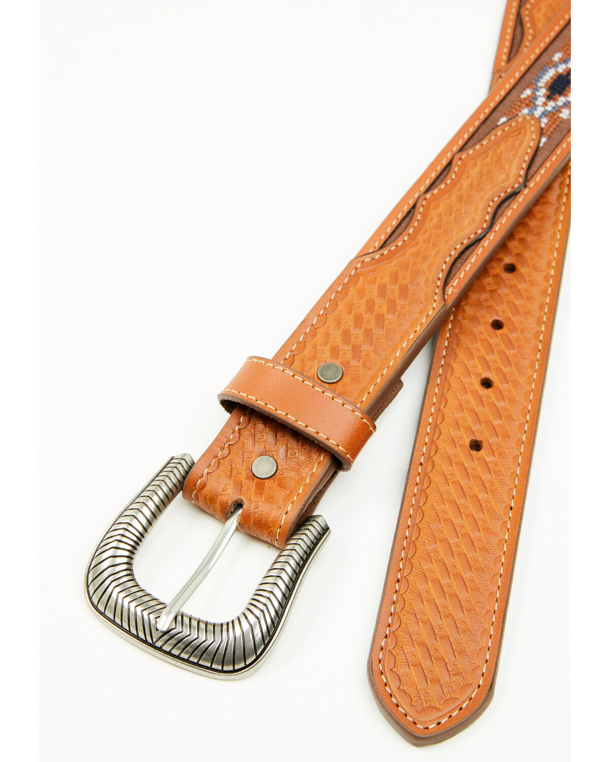 Cody James Men's Chesny Cross-Stitched Western Belt - Big