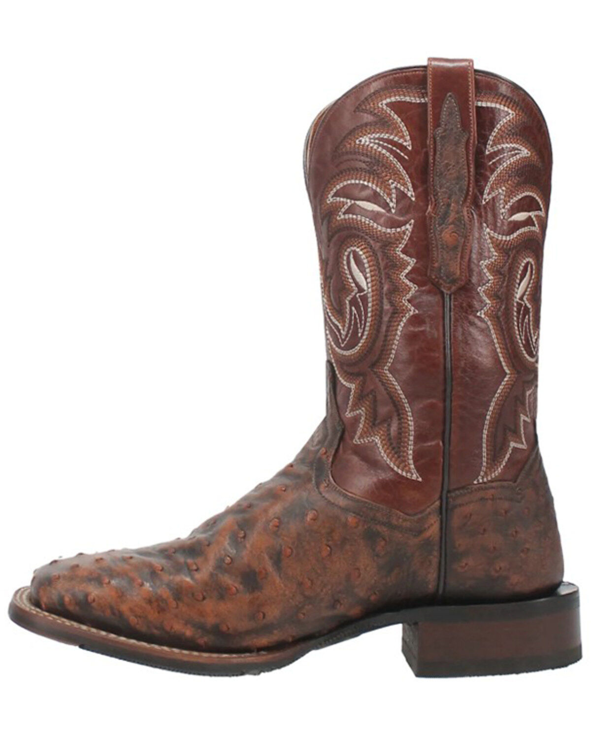 Dan Post Men's Dillinger Full Quill Ostrich Western Boots - Broad Square Toe