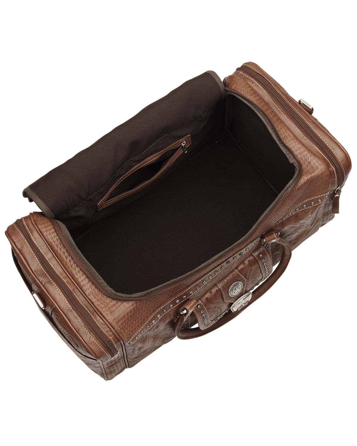 American West Fancy Zip Leather Rodeo Bag