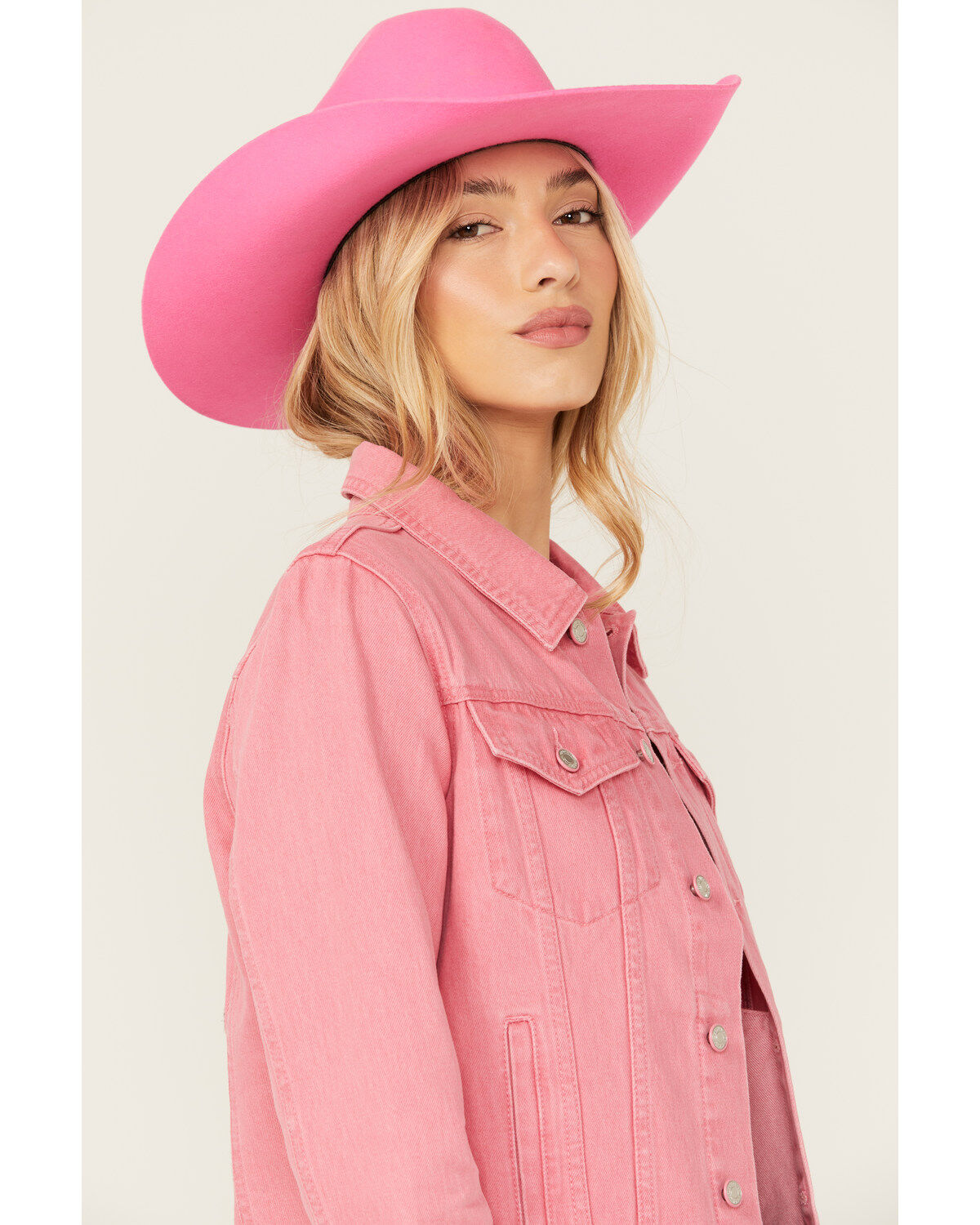 Grace in LA Women's Let's Go Girls Denim Jacket