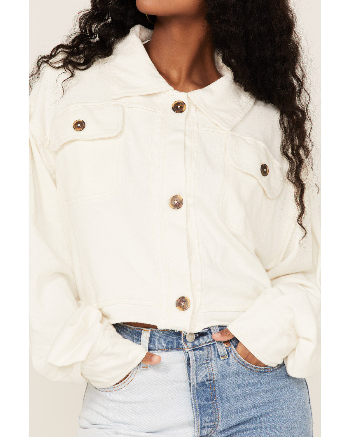 Free People Women's Saturday Cropped Shacket
