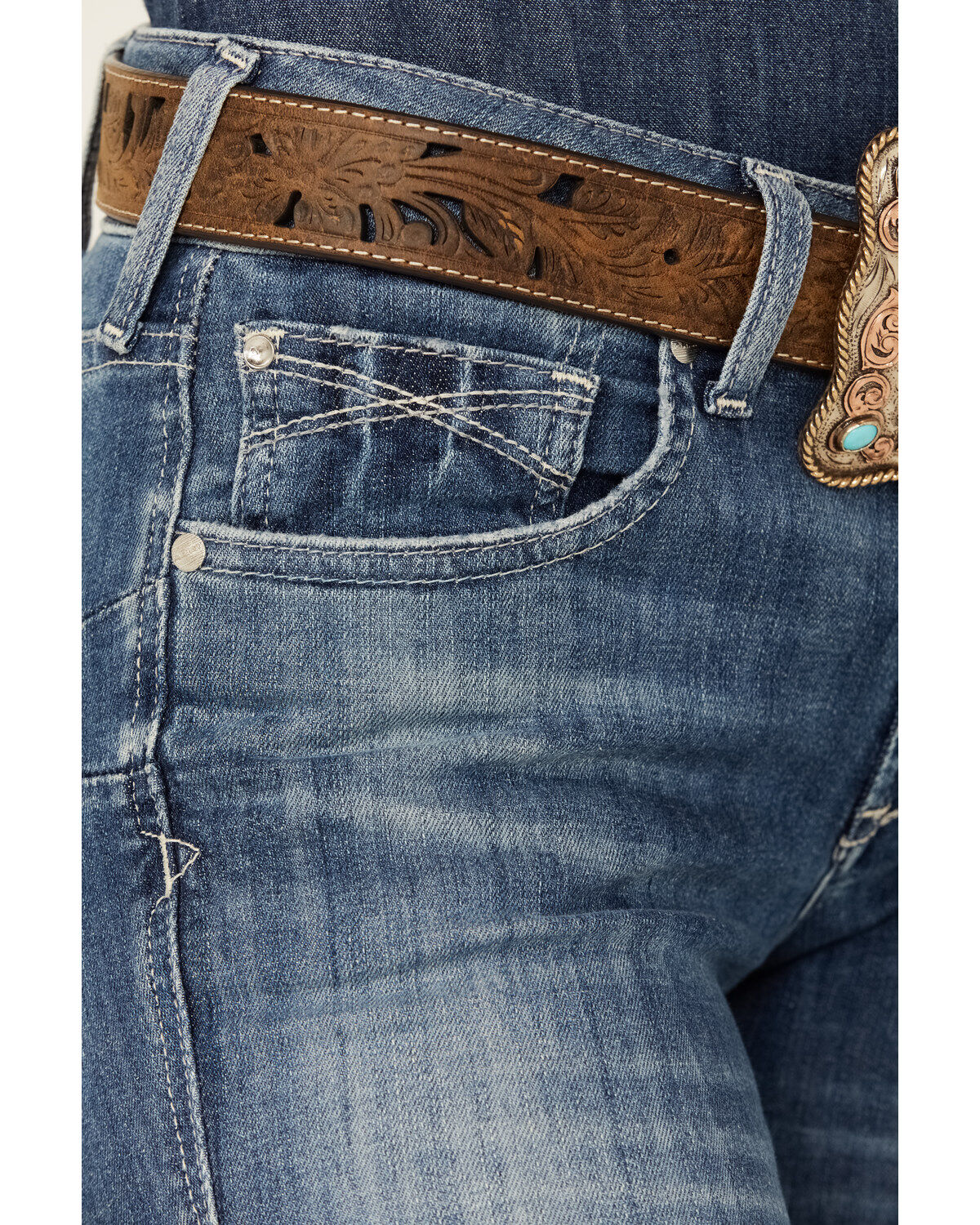 Ariat Women's Malaysia Dark Wash Perfect Rise Annie Stretch Bootcut Jeans