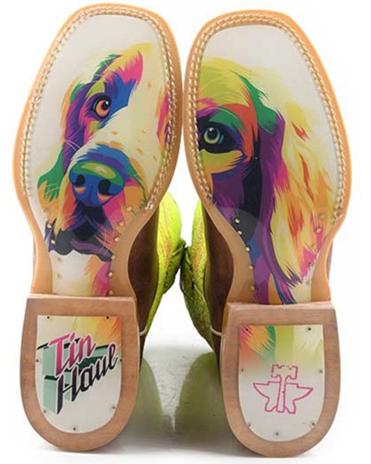 Tin Haul Women's Neon Glow Western Boots - Broad Square Toe
