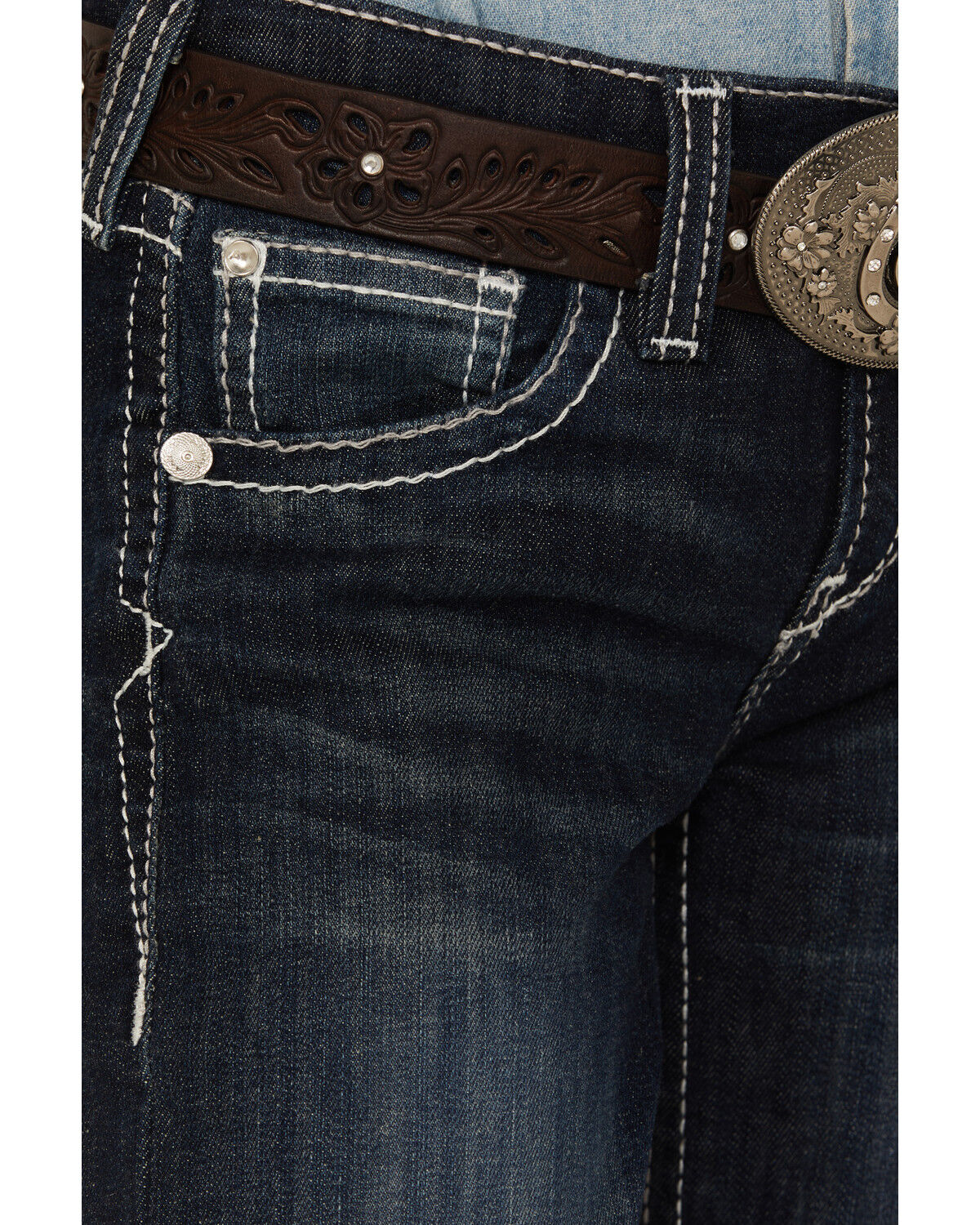 Ariat Girls' Dark Wash Tyra Trouser Stretch Denim Jeans