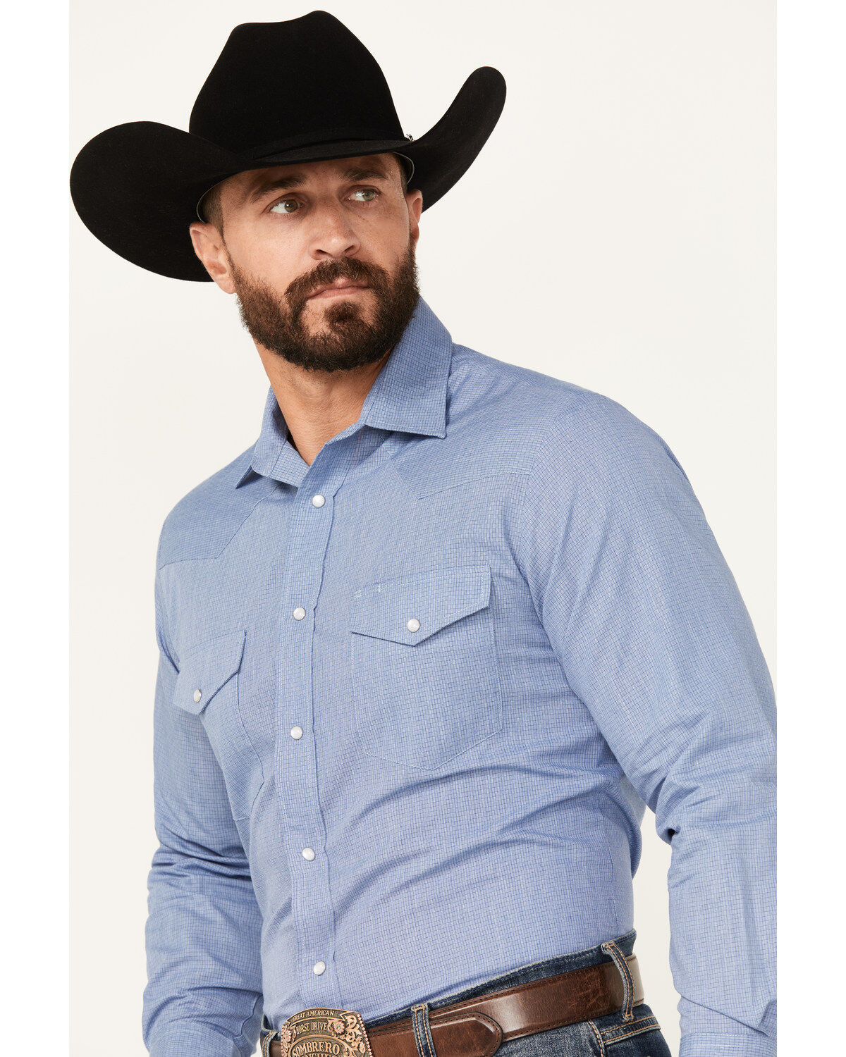 Roper Men's Printed Long Sleeve Pearl Snap Western Shirt
