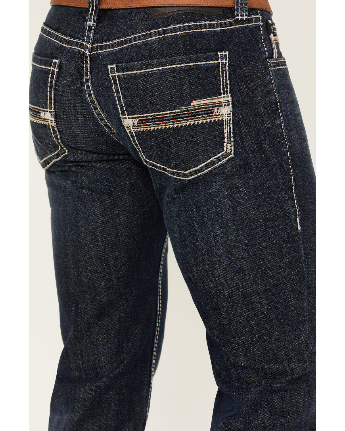 Rock & Roll Denim Men's Revolver Dark Vintage Wash Slim Straight Reflex Denim Jeans