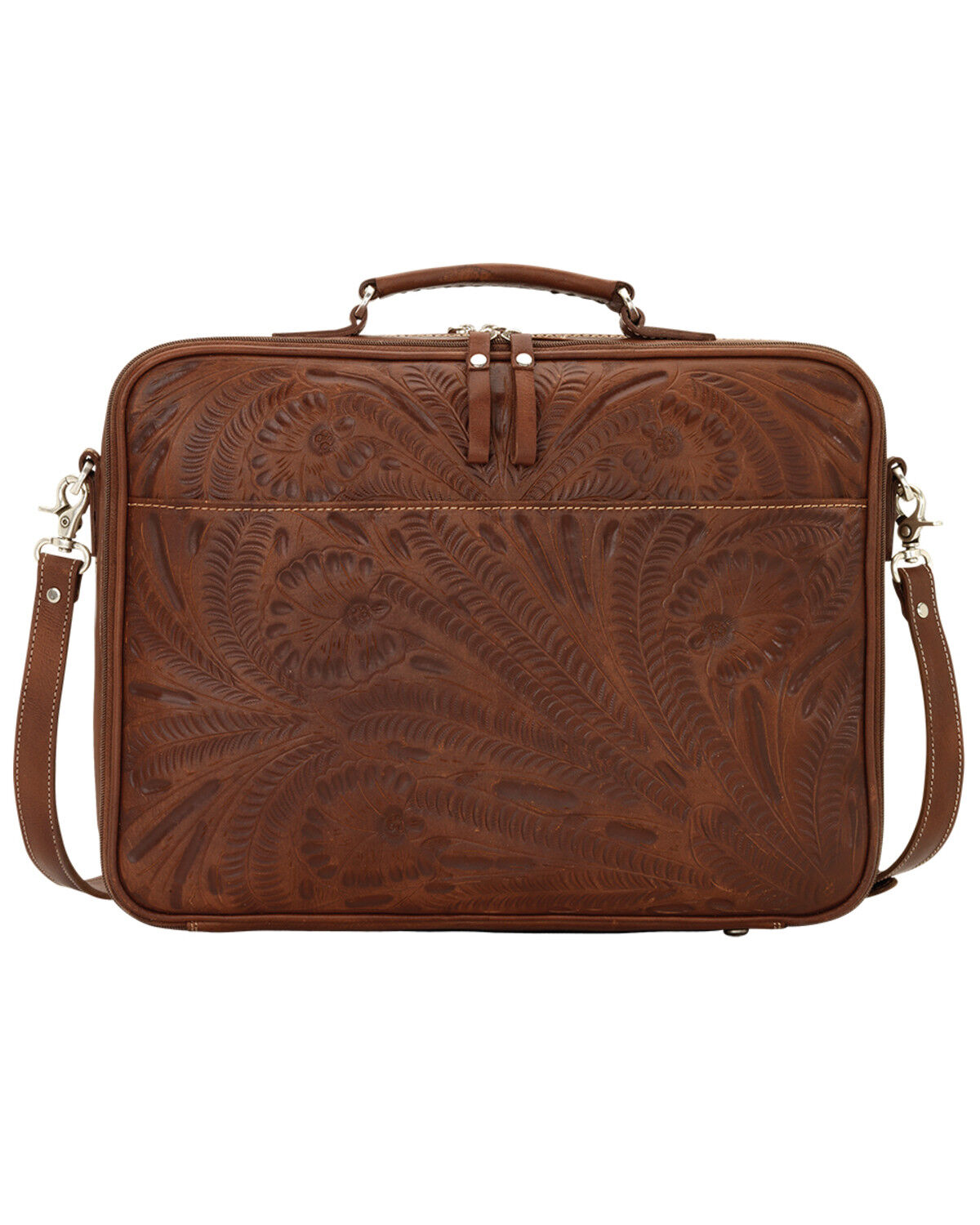 American West Leather Laptop Briefcase