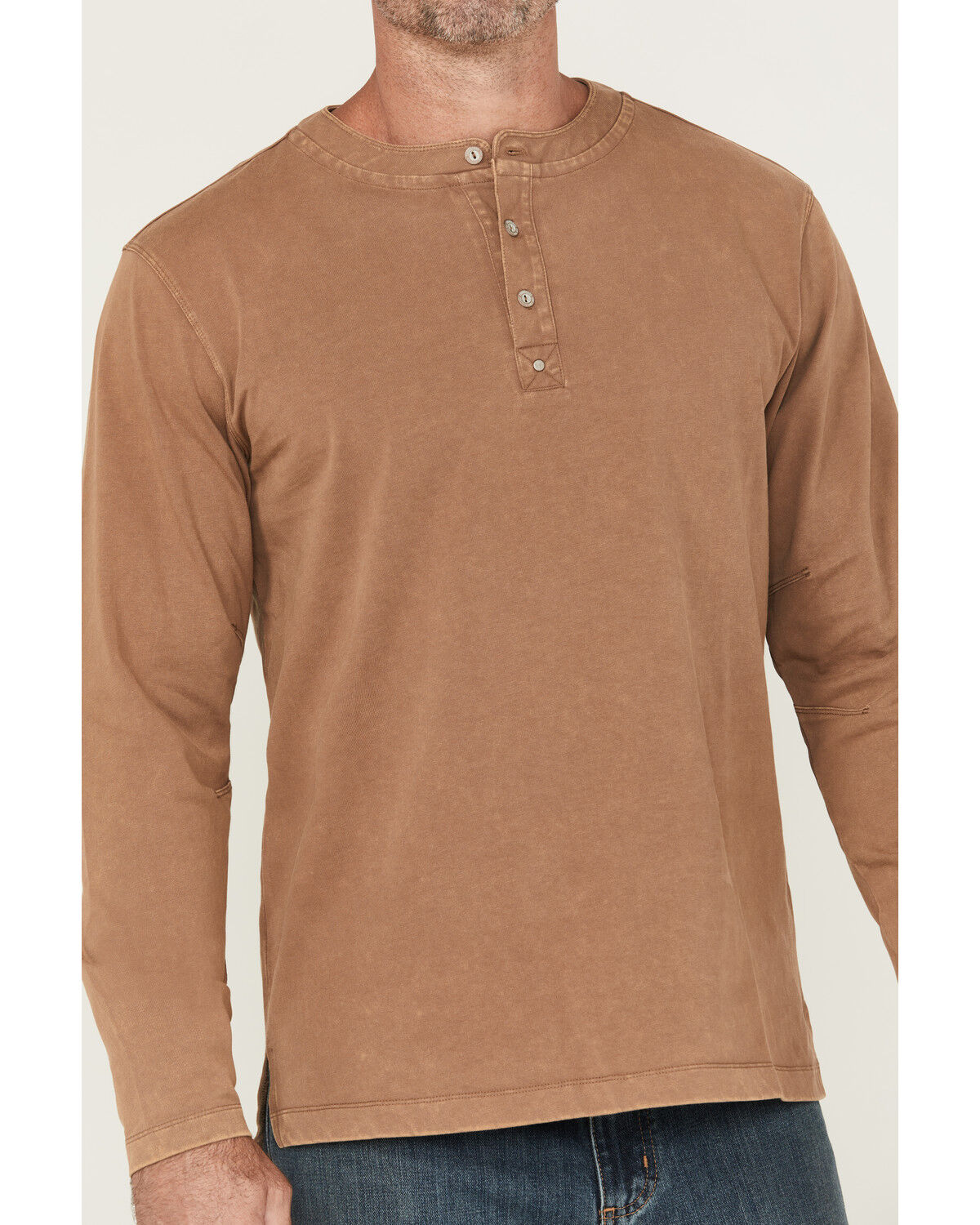 Thorogood Men's Heavyweight Vintage Wash Long Sleeve Henley Shirt