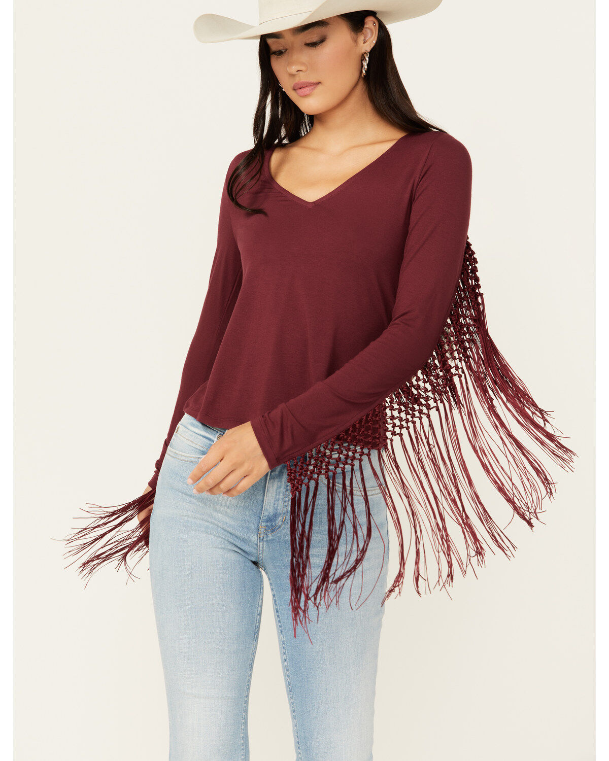 Idyllwind Women's Elsie Kimono Fringe Top