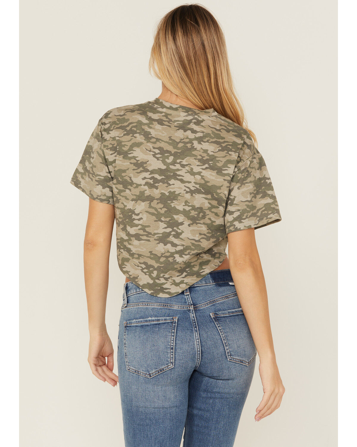 Youth in Revolt Women's Camo Print Seamed Tee