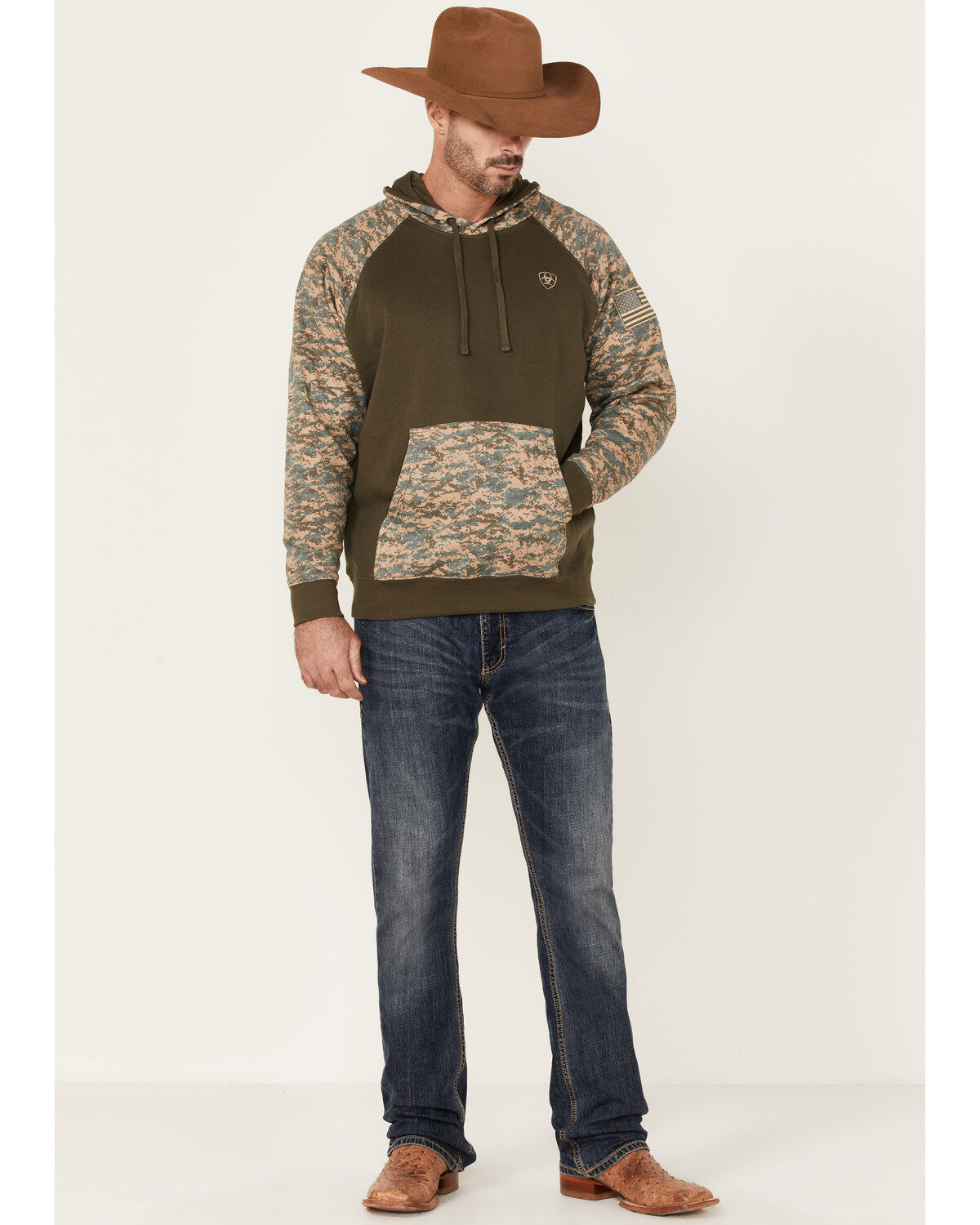 Ariat Men's Camo Patriot Hooded Sweatshirt
