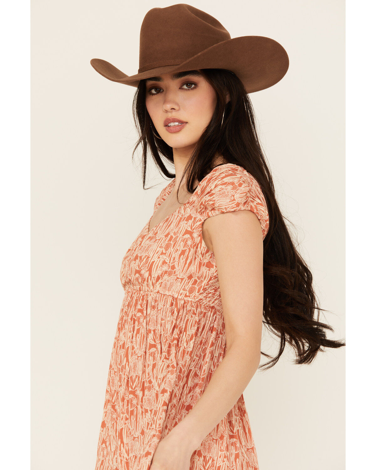 Rock & Roll Denim Women's Cactus Print Mini Dress
