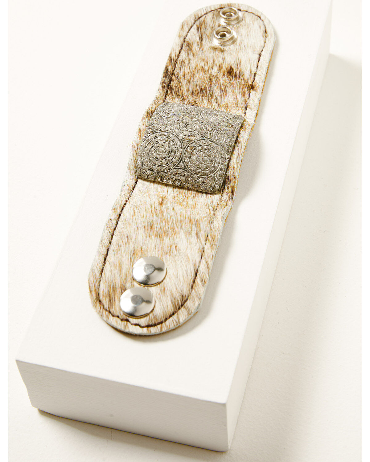 Erin Knight Designs Women's Cowhide And Leather Cuff Bracelet