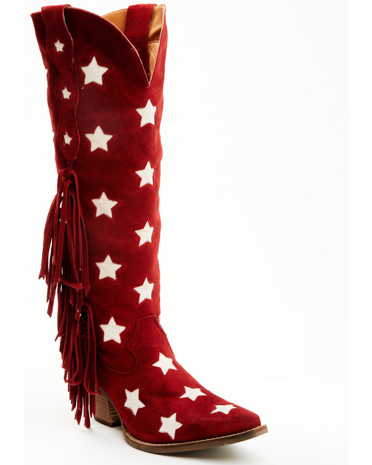 Dingo Women's Super Star Tall Suede Western Boots - Snip Toe