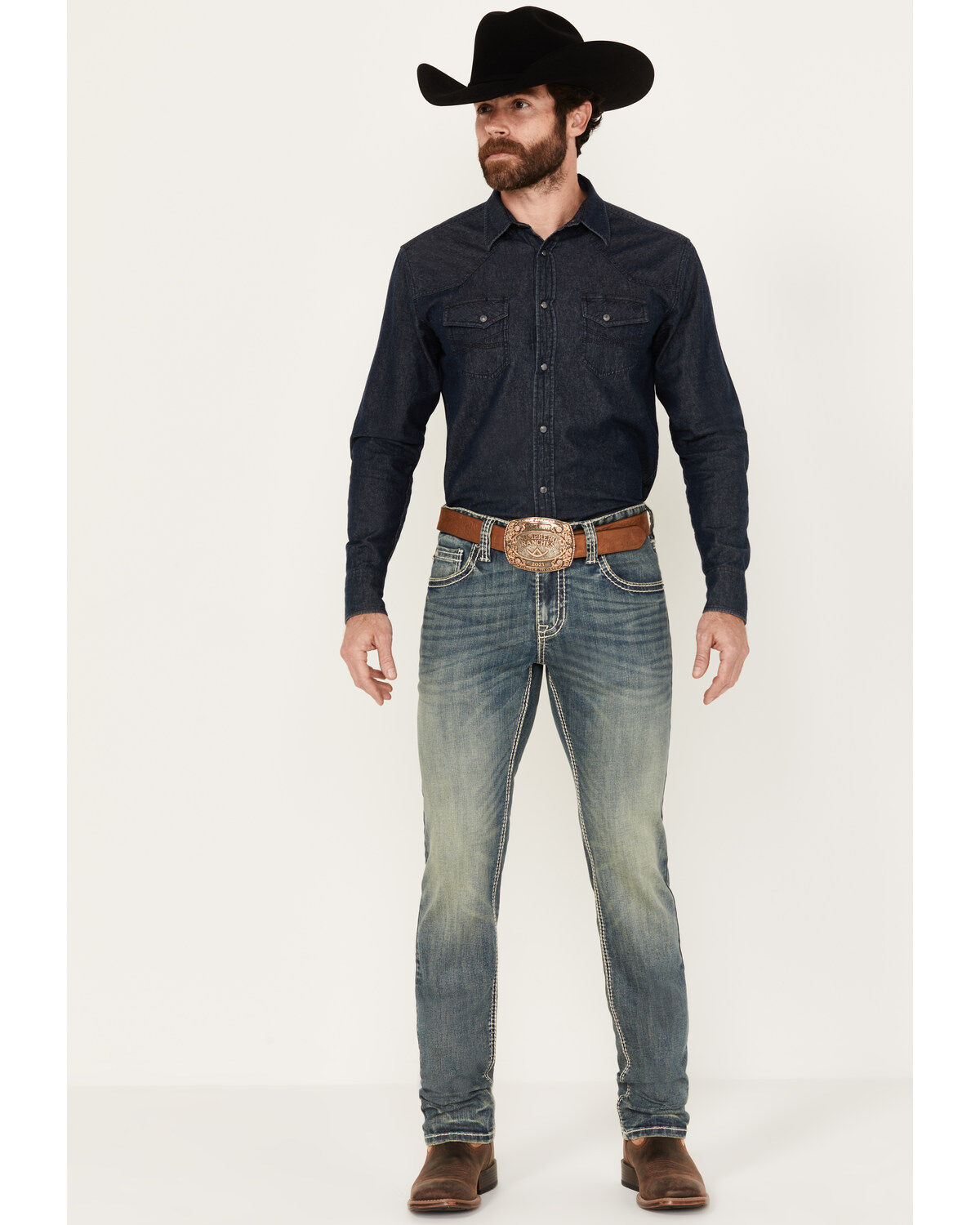 Rock & Roll Denim Men's Rifle Medium Vintage Wash Skinny Reflex Jeans