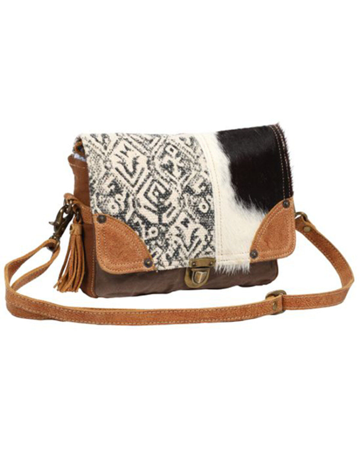 Myra Bag Women's Rug And Hairon Flap Messenger Bag
