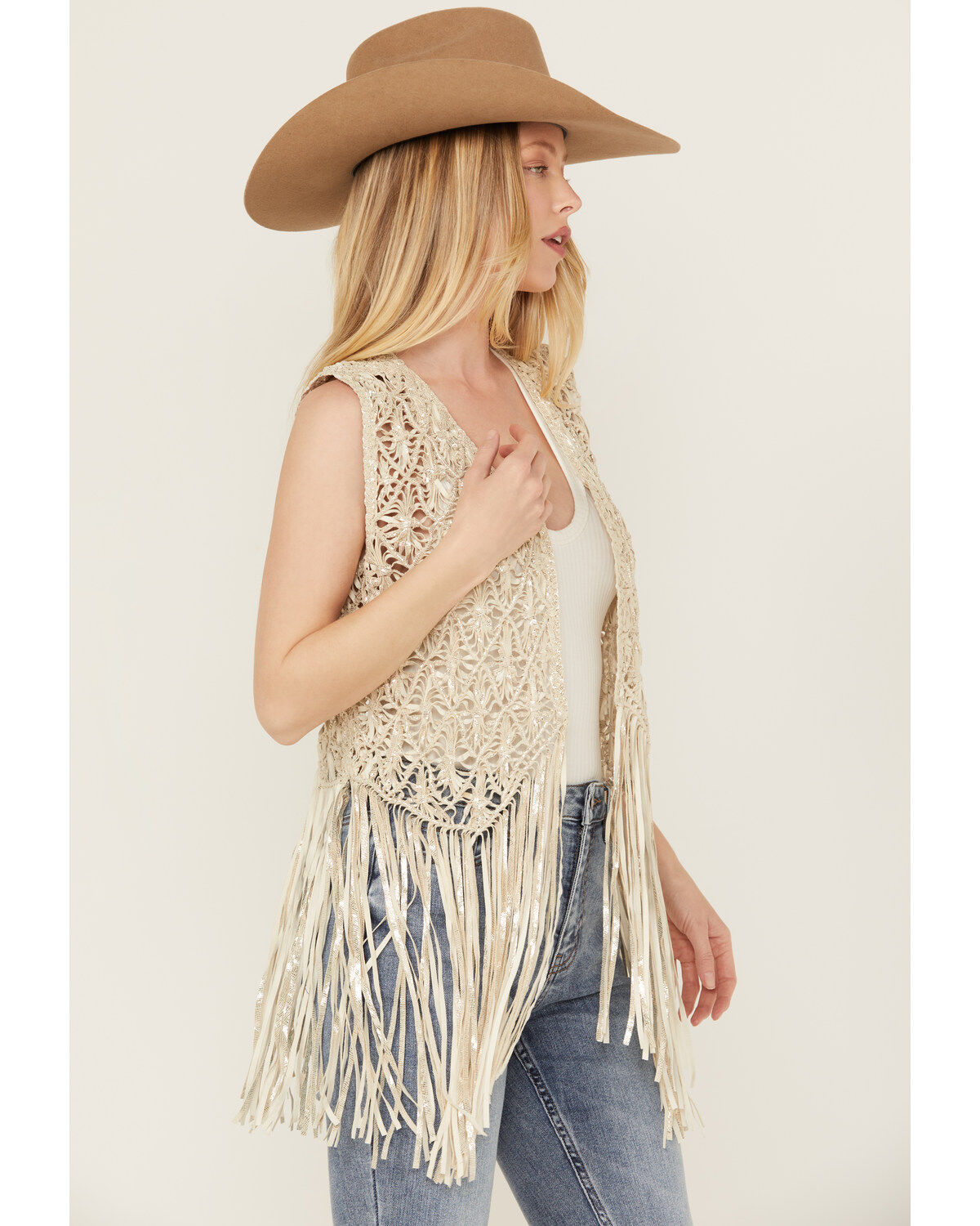 Wonderwest Women's Foiled Suede Vest
