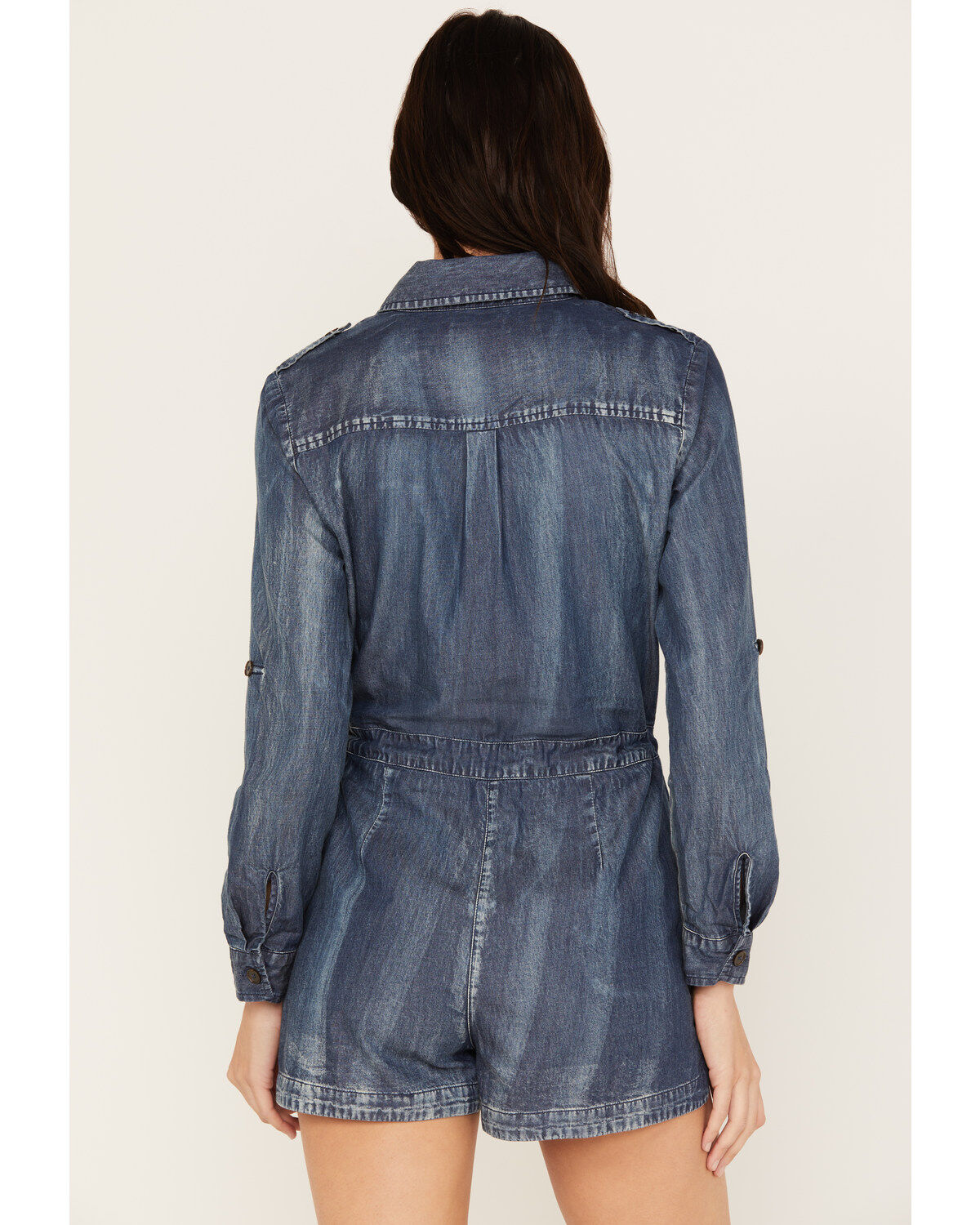 Cleo + Wolf Women's Denim Romper