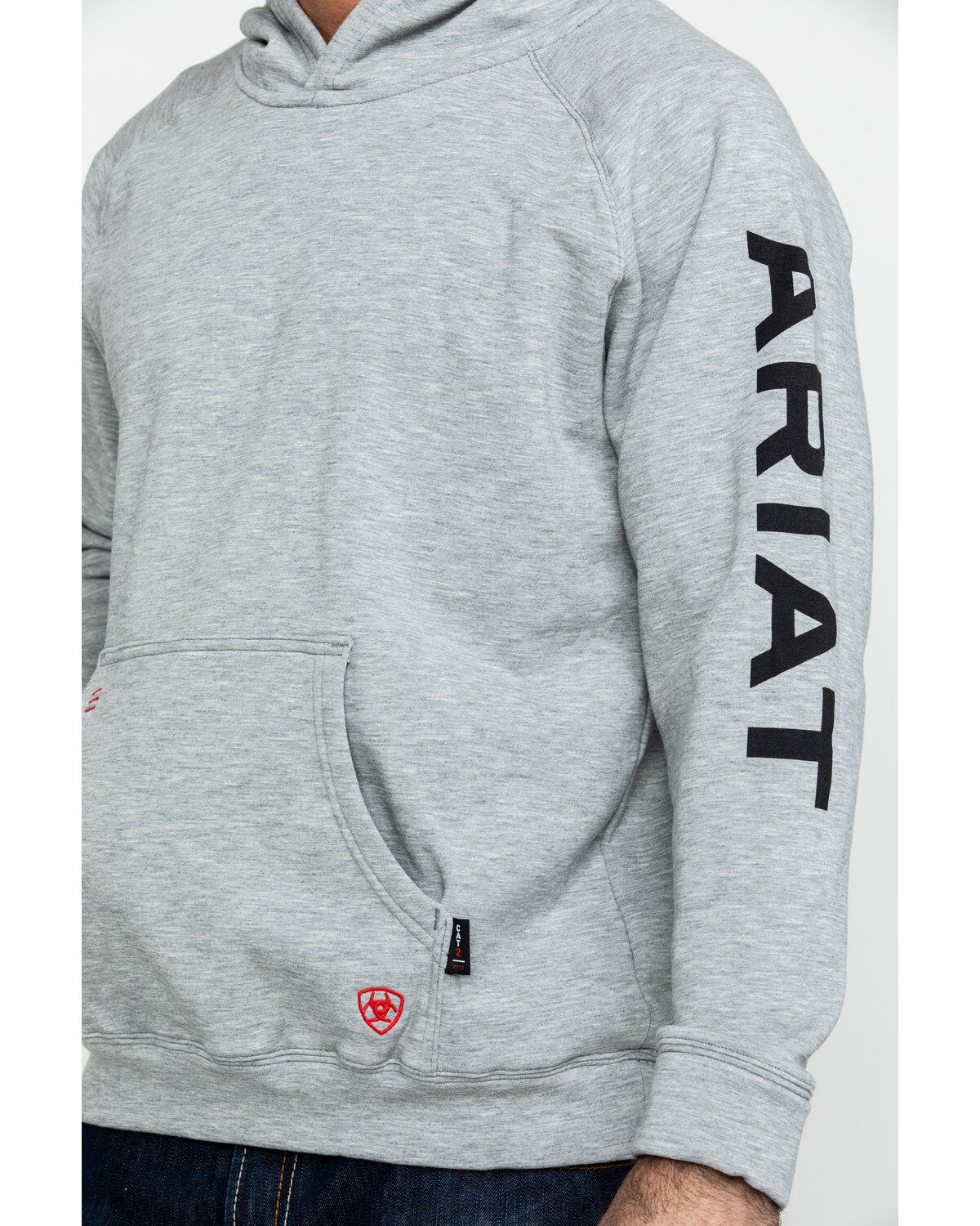 Ariat Men's FR Primo Fleece Logo Hooded Work Sweatshirt