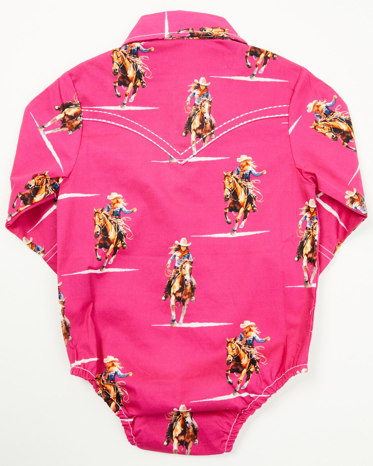 Cowgirl Hardware Infant Girls' Cowgirl Print Long Sleeve Snap Onesie