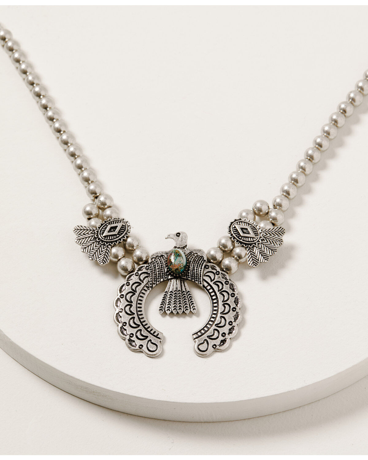 Shyanne Women's Mystic Summer Thunderbird Squash Blossom Necklace
