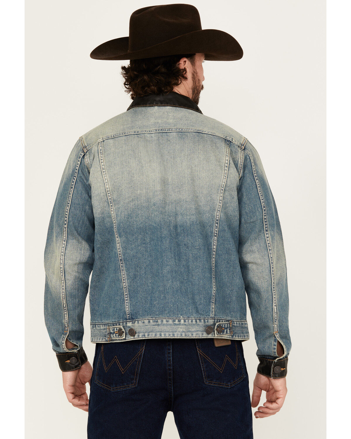 Moonshine Spirit Men's Slasher Medium Wash Denim Jacket