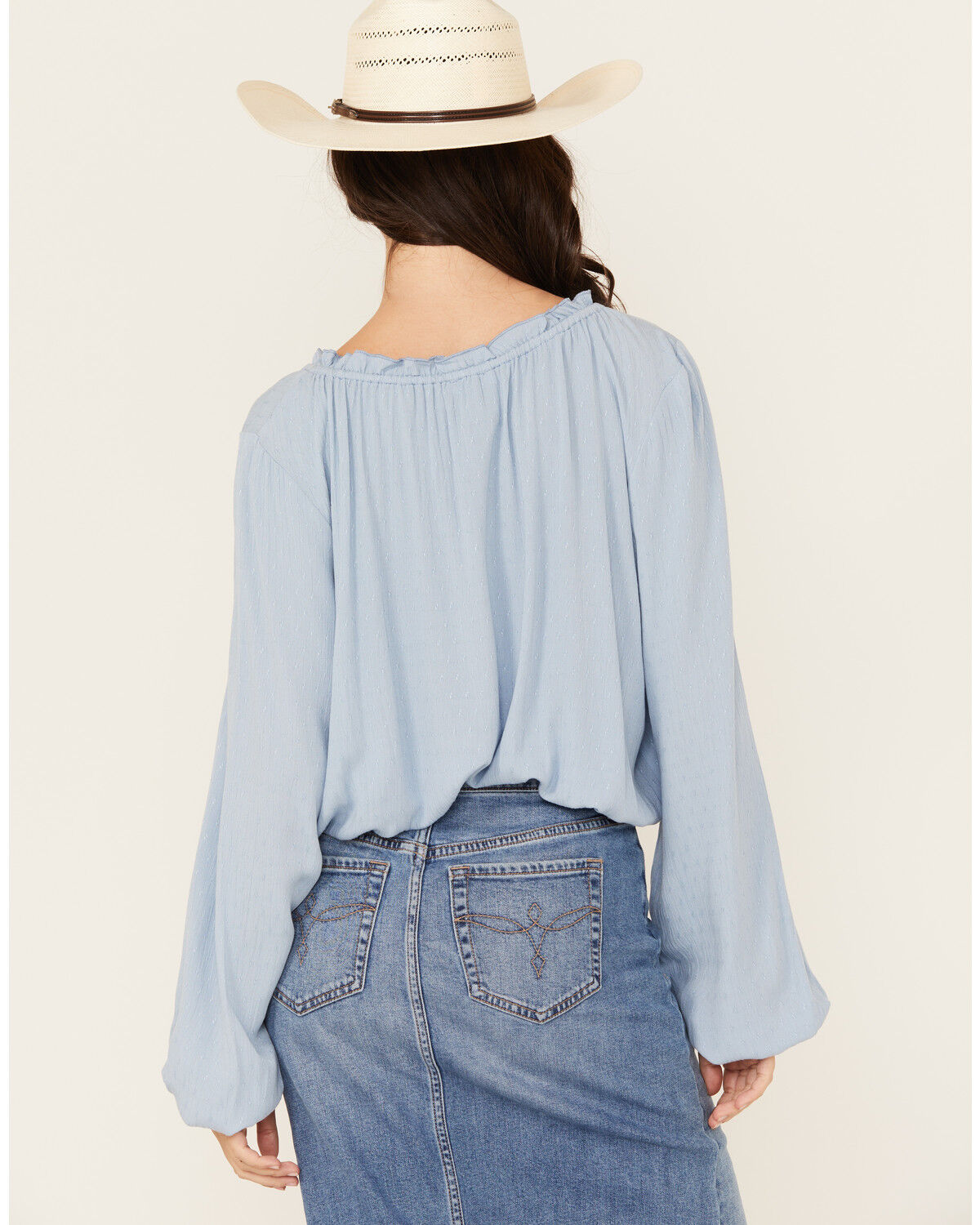 Wild Moss Women's Tie-Front Long Sleeve Top