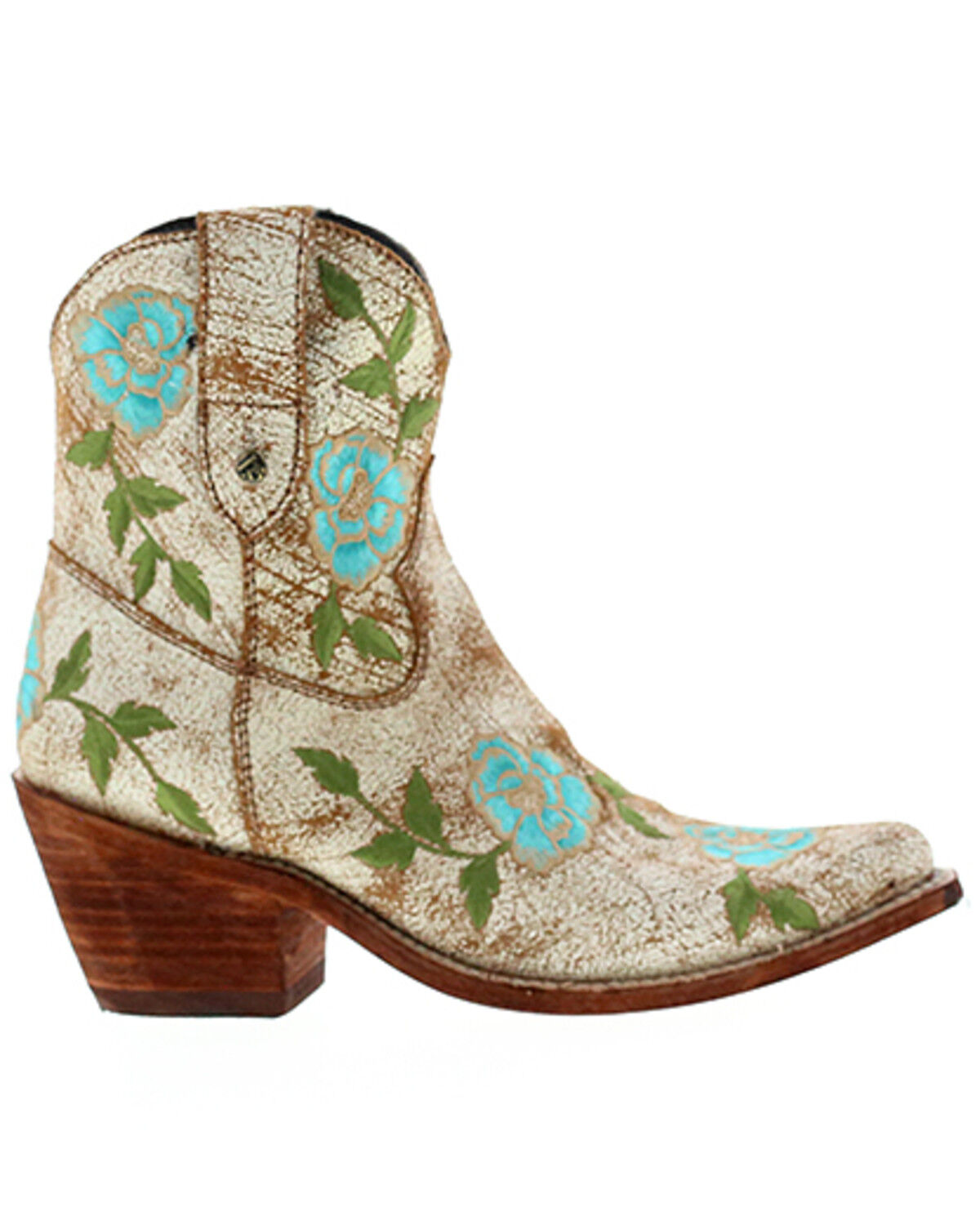 Liberty Black Women's Cobre Adela Floral Embroidered Western Booties - Snip Toe