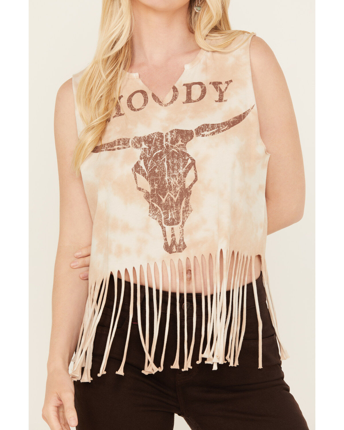 Idyllwind Women's Moody Steer Head Fringe Tank