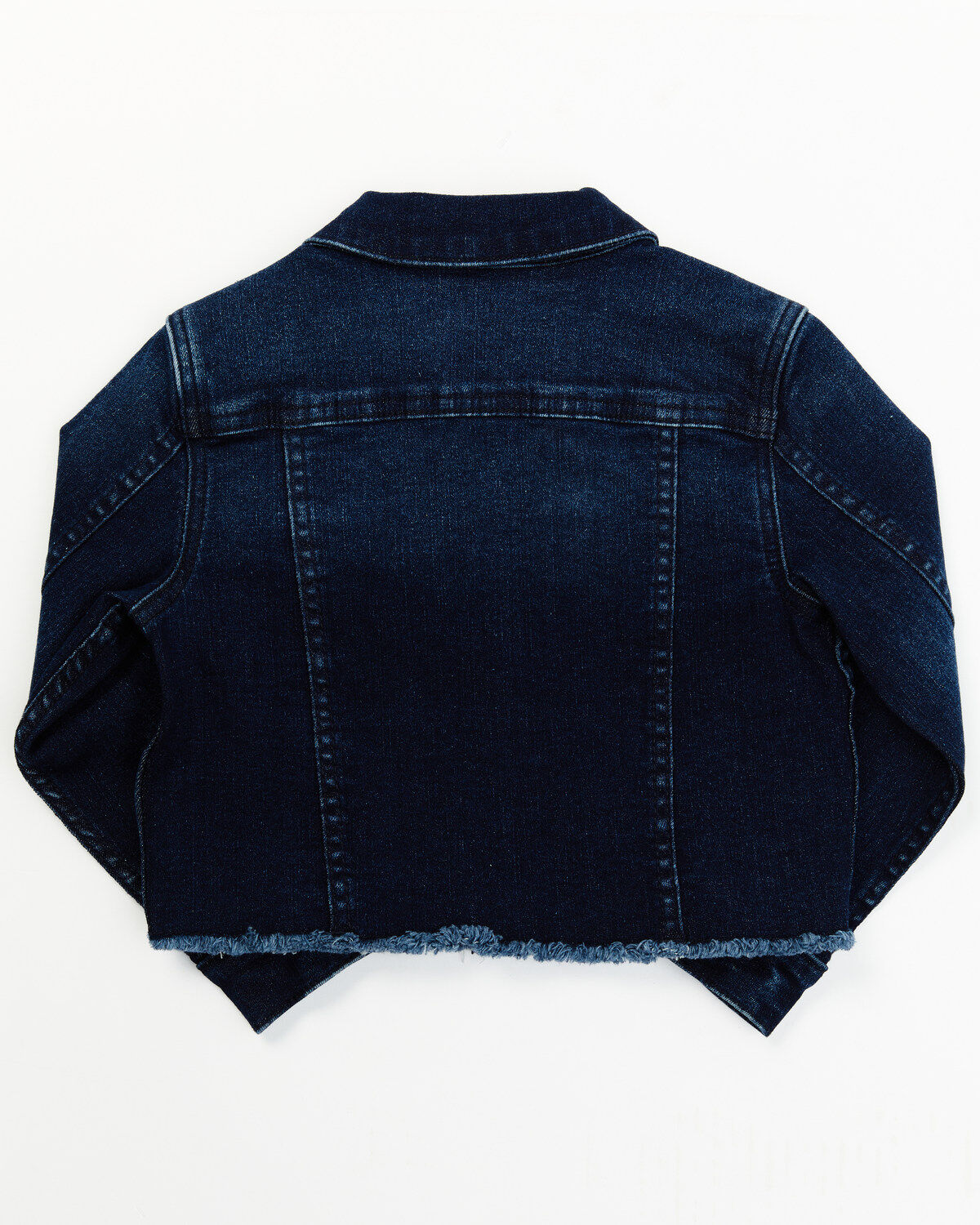 Shyanne Toddler Girls Kent Dark Wash Frayed Denim Jacket