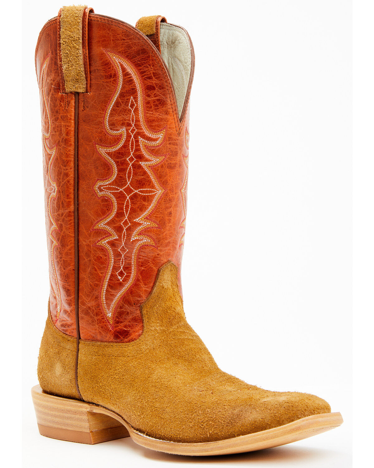Hondo Boots Men's Roughout Western Boots - Broad Square Toe