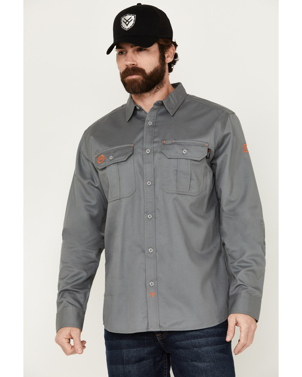 Hawx Men's FR Woven Long Sleeve Button-Down Work Shirt