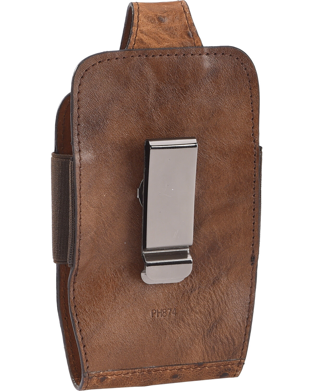 M & F Western Men's Faux Ostrich Cell Phone Clip-On Holder