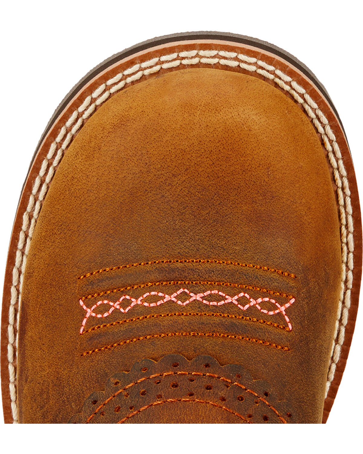 Ariat Girls' Fatbaby Powder Brown Western Boots - Round Toe