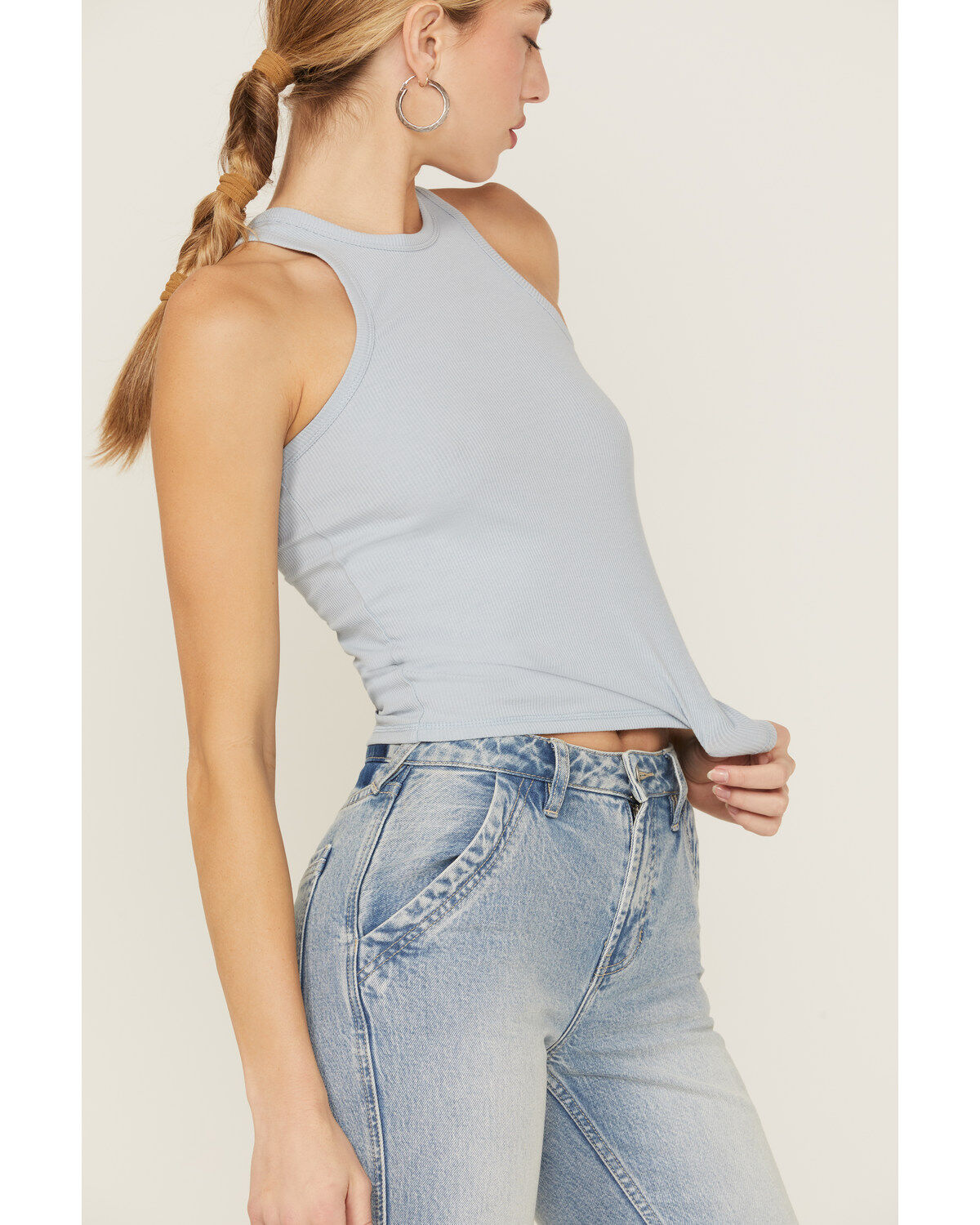 Cleo + Wolf Women's Easy Ribbed Layering Tank Top