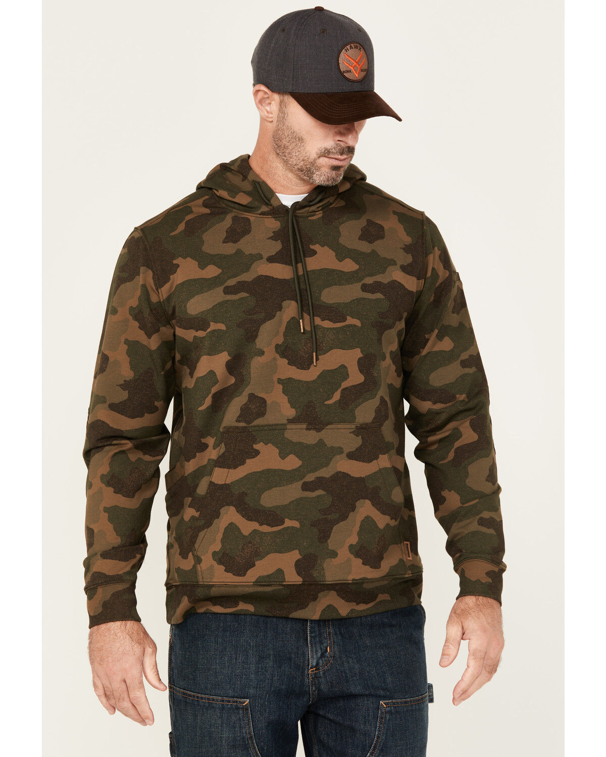Lucky Brand Workwear Men's Camo Print French Terry Hooded Sweatshirt