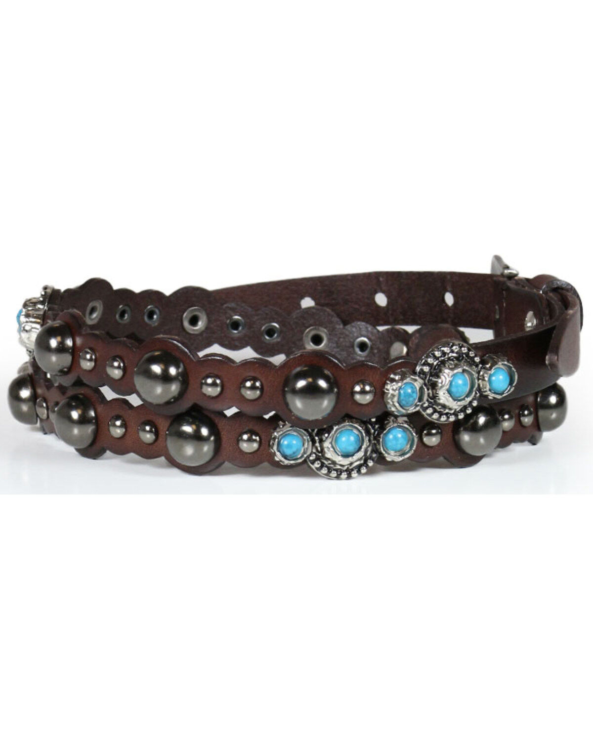Shyanne® Women's Scallop & Stud Skinny Belt