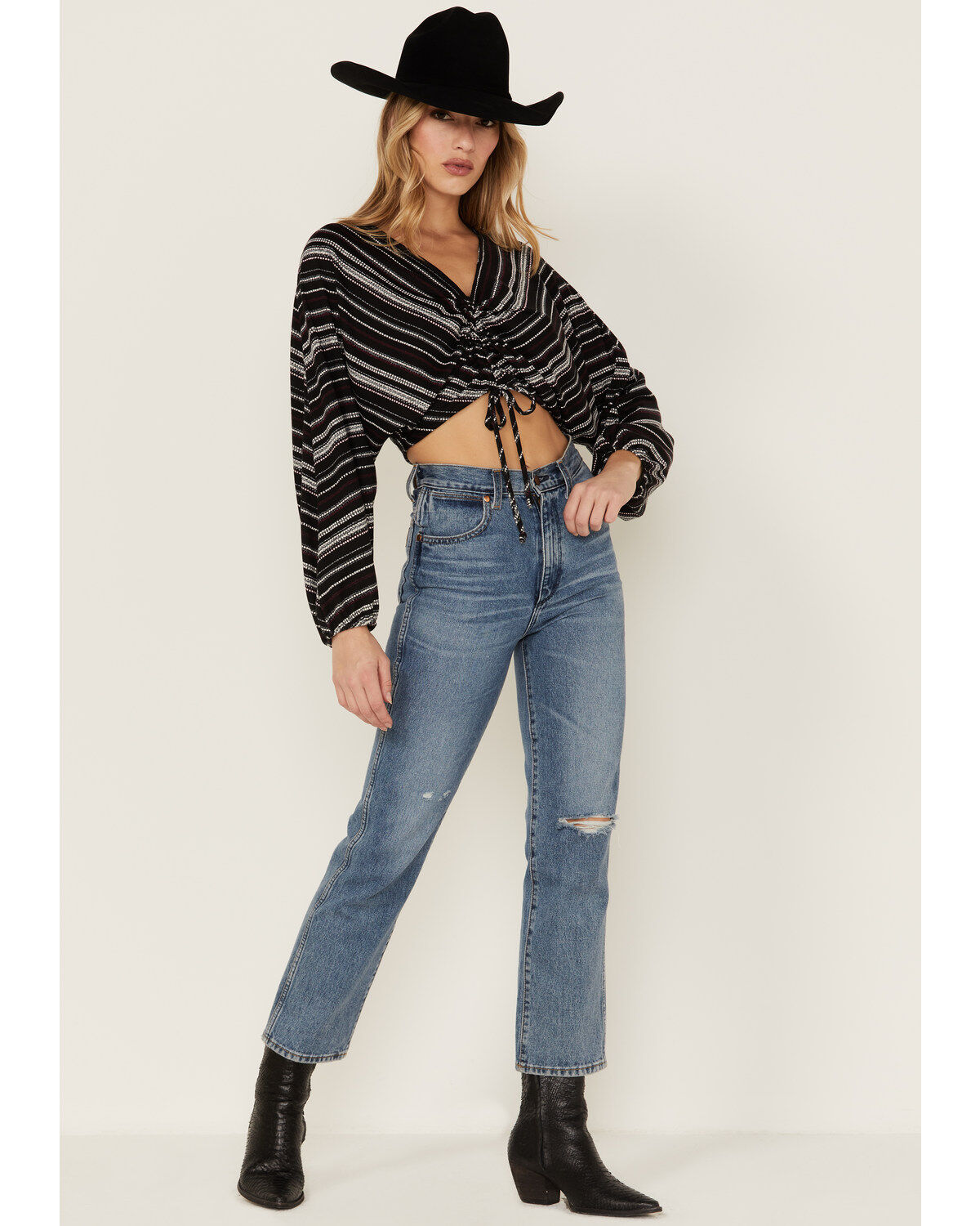 Sadie & Sage Women's Never Too Much Stripe Crop Top