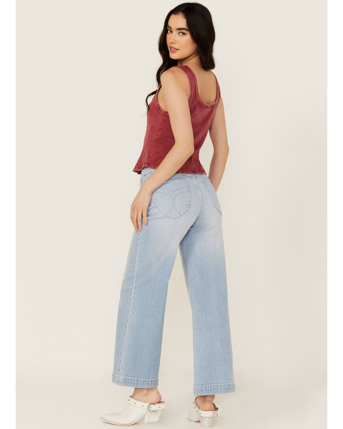 Rolla's Women's Boot Barn Exclusive Bluebird Light Wash High Rise Sailor Wide Leg Stretch Denim Jeans