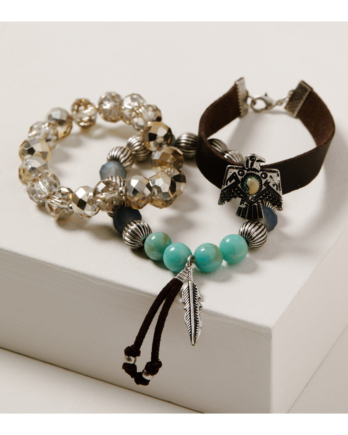 Shyanne Women's Mystic Summer Thunderbird Beaded Stretch Bracelet Set