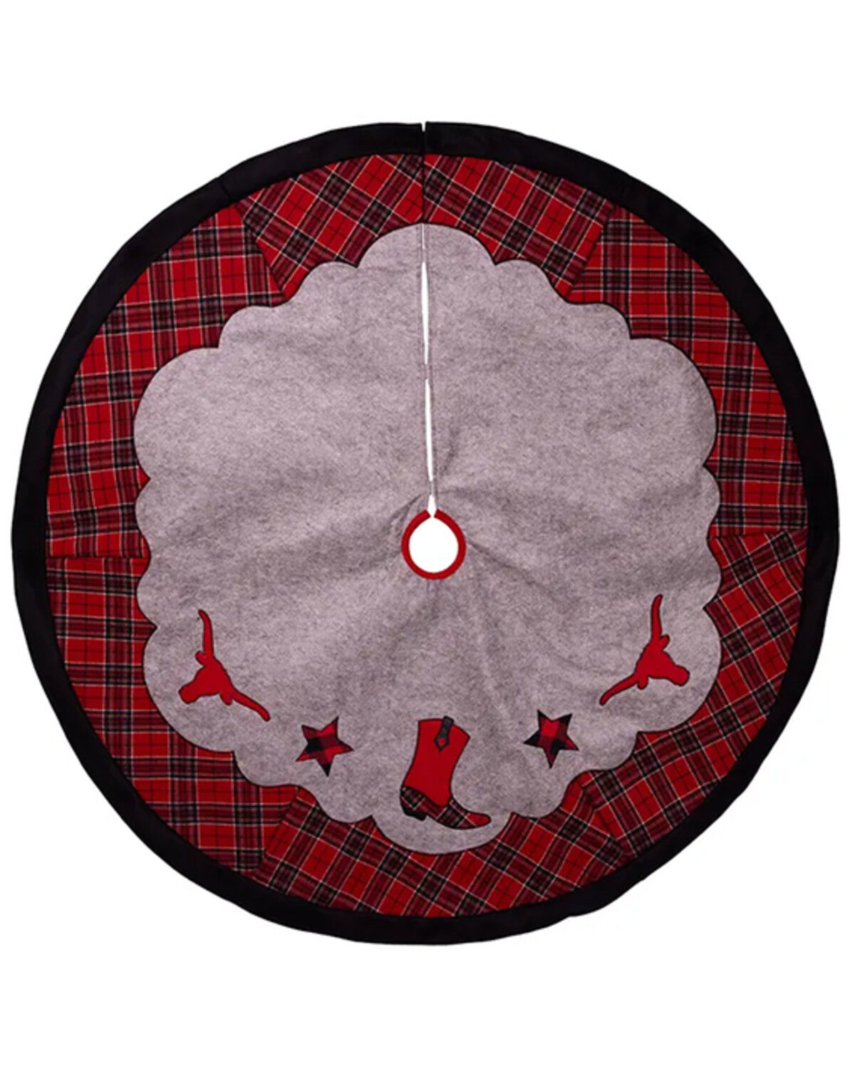 Kurt Adler Plaid Print Western Tree Skirt