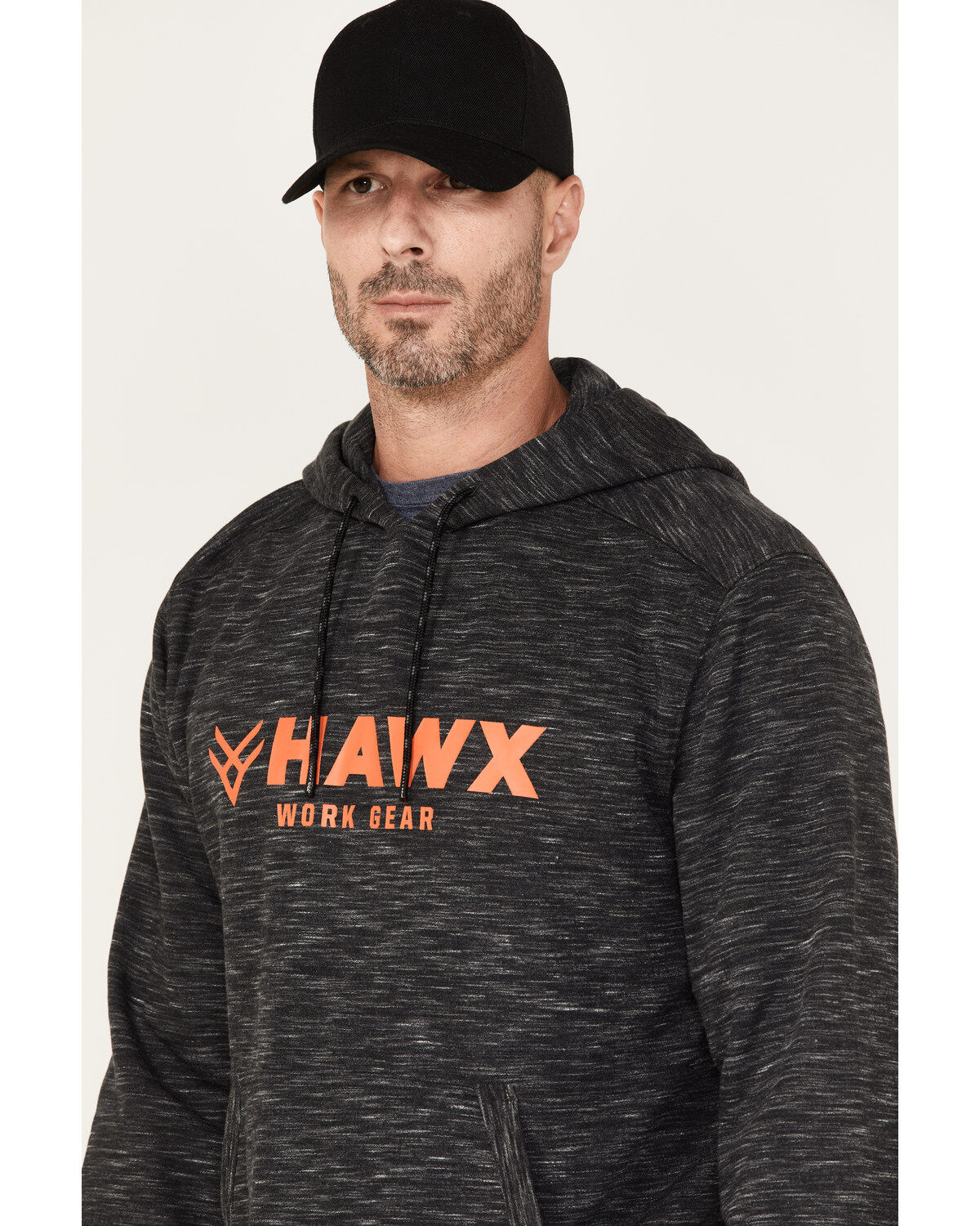 Hawx Men's Graphic Slub Pullover Hooded Work Sweatshirt