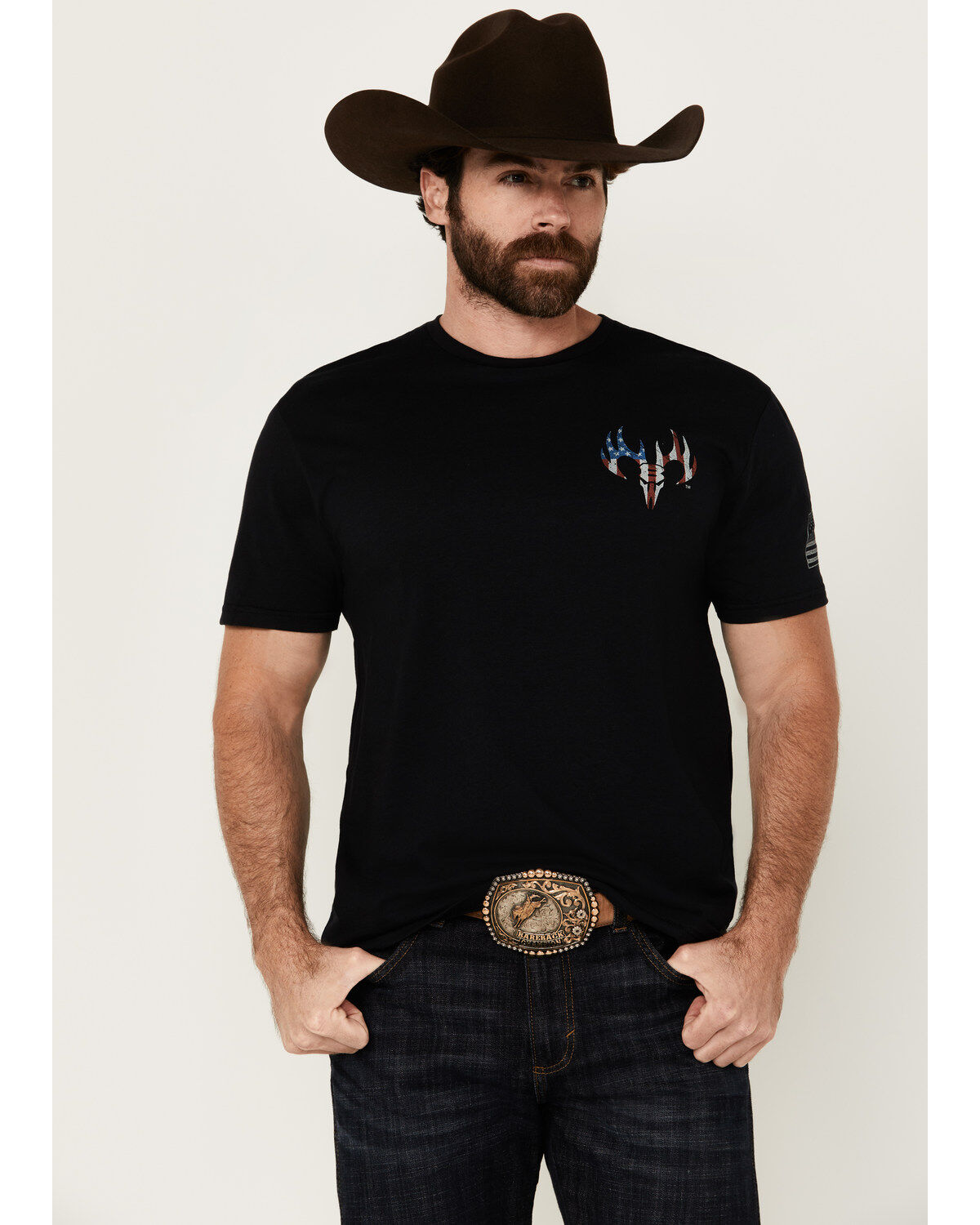 Buckwear Men's Will Defend Short Sleeve Graphic T-Shirt