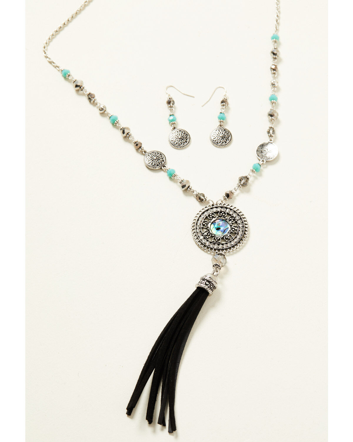 Shyanne Women's Shimmer Concho Tassel Jewelry Set - 2 Piece